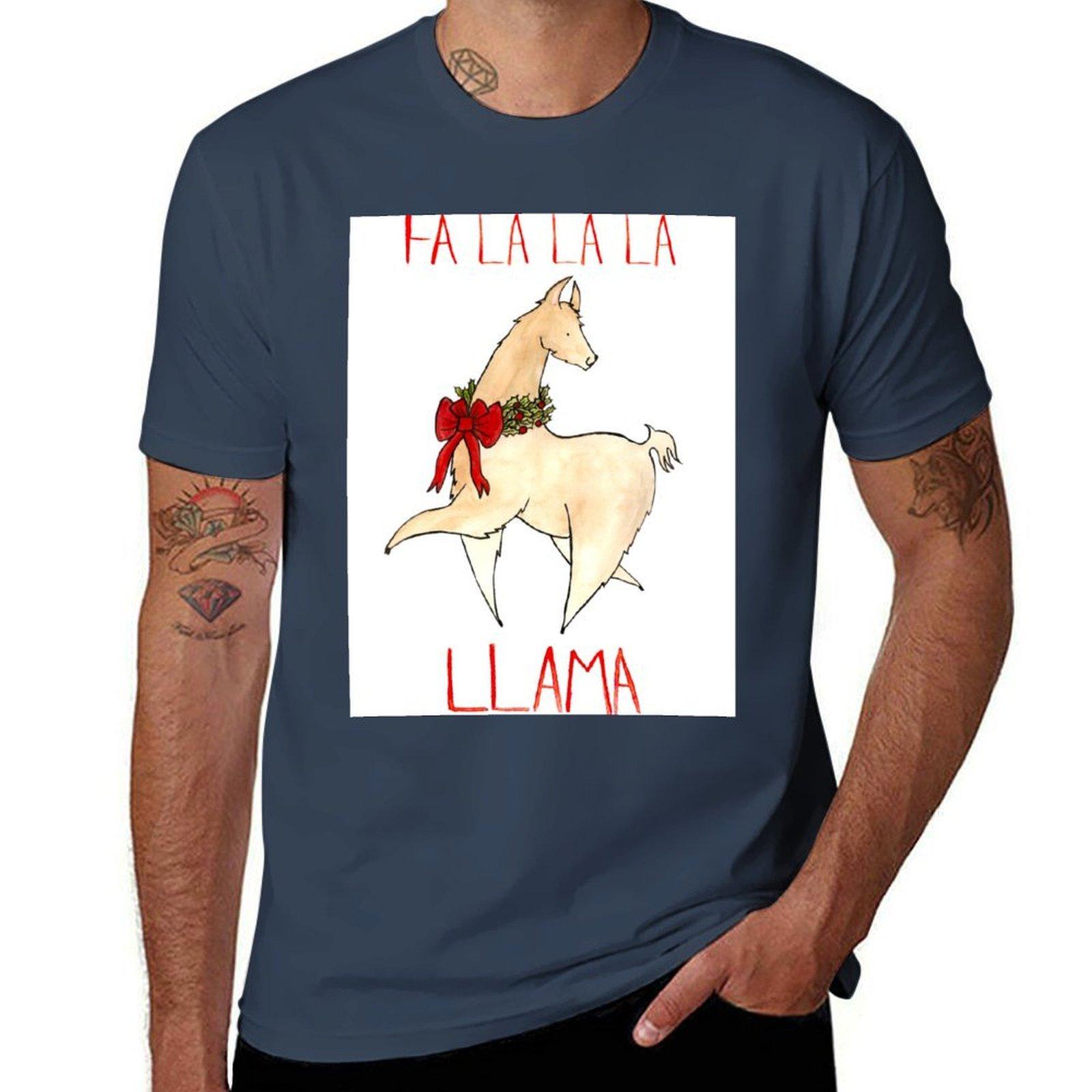 Fa La La La Llama Tshirt Lightweight Casual Summer Tshirt S