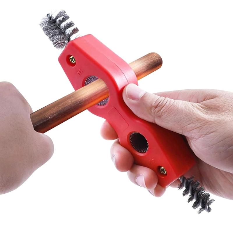 Car Battery Terminals Brush Internal External Thread Wire Brush Multifunction Double Head Double Hole Rust Cleaning Tool