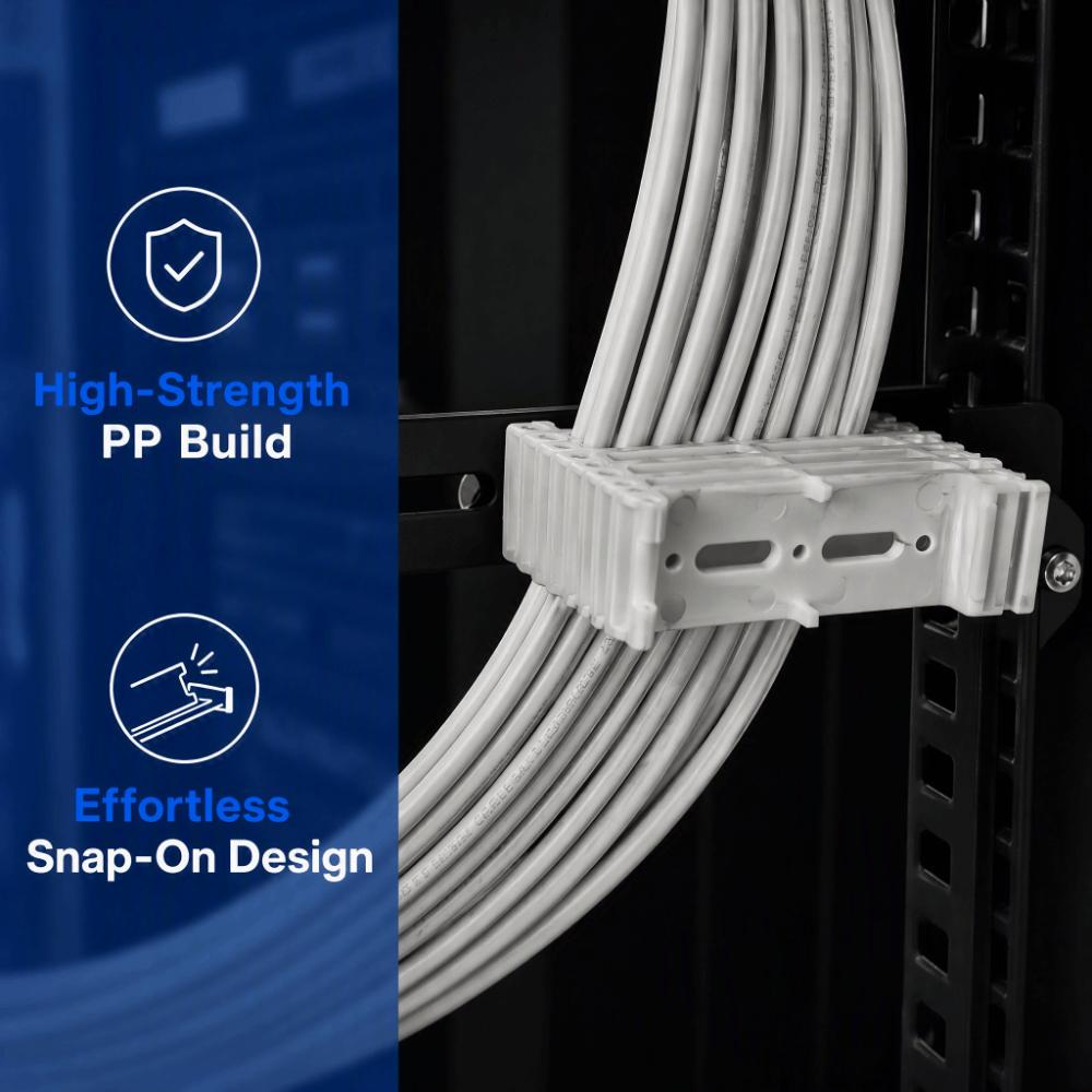 10pcs Multi Hole Cable Organizing Tool Snap On Network Cord Organizer Tool Office