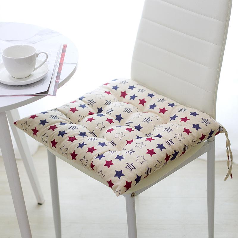 18 Patterns Square Cushion With Strap Not Deformed Tatami Mats Sofa Back Cushion Thick Classroom Seat Pads Stool Chair Cushion