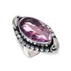 Rosa Kunzit Ädelsten 925 Sterling Silver Smycke Ringstorlek 6.5