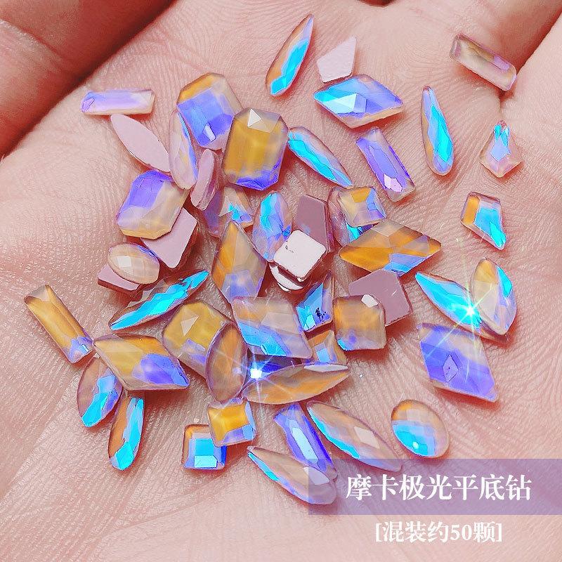 Nail Art Crystal Flat Bottom Diamond Sea Salt Bubble Nail Art Ab Diamond Jewelry Flat Bottom Mixed Diamond Nail Art Jewelry