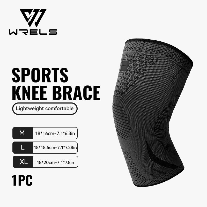 WRELS 1PC WRELS Compression Knee Support Sleeve Elastic Breathable Men And Women Knee Pads For Running Knee Sleeve Support M