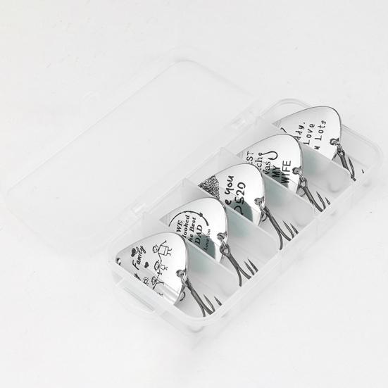 5Pcs 9.5CM/12G Spinner Blade Lure with Hook Metal Rotating Sequin Spinner Bait Saltwater Freshwater Trout Perch Pike Bass Fishing Accessories