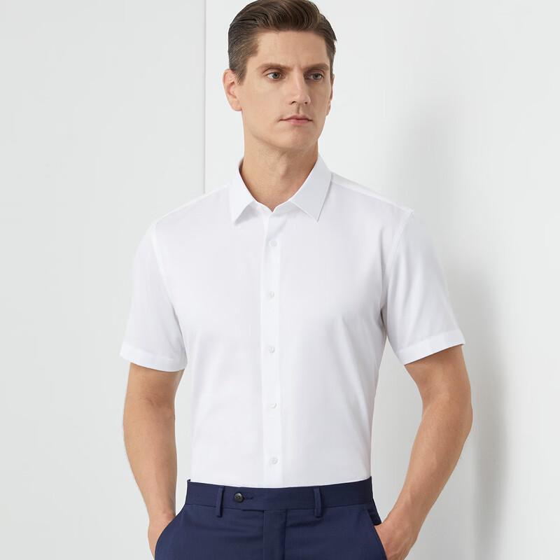 Fengxun Men s 80S Cotton Non-Iron Short-Sleeve Shirt 44