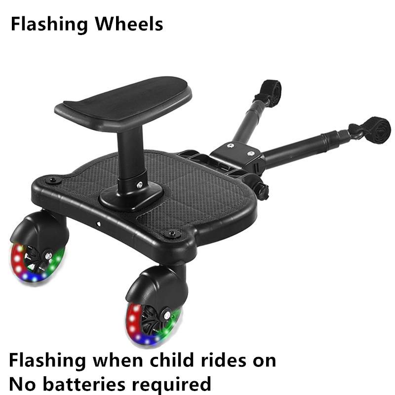 Universal 2-in-1 Stroller Pedal: Rear-Mounted Twin Accessory for Second Child Outings