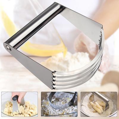 Teigschneider aus Edelstahl, Backteigmixer, Mixer für Kekse, Kuchen, Muffins