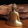 5 cm Chiński Buddyzm Czysta Miedź Brąz Budda Siakjamuni Statua Stołowa Czysty Mosiądz Antyczny Ornament do Herbaty