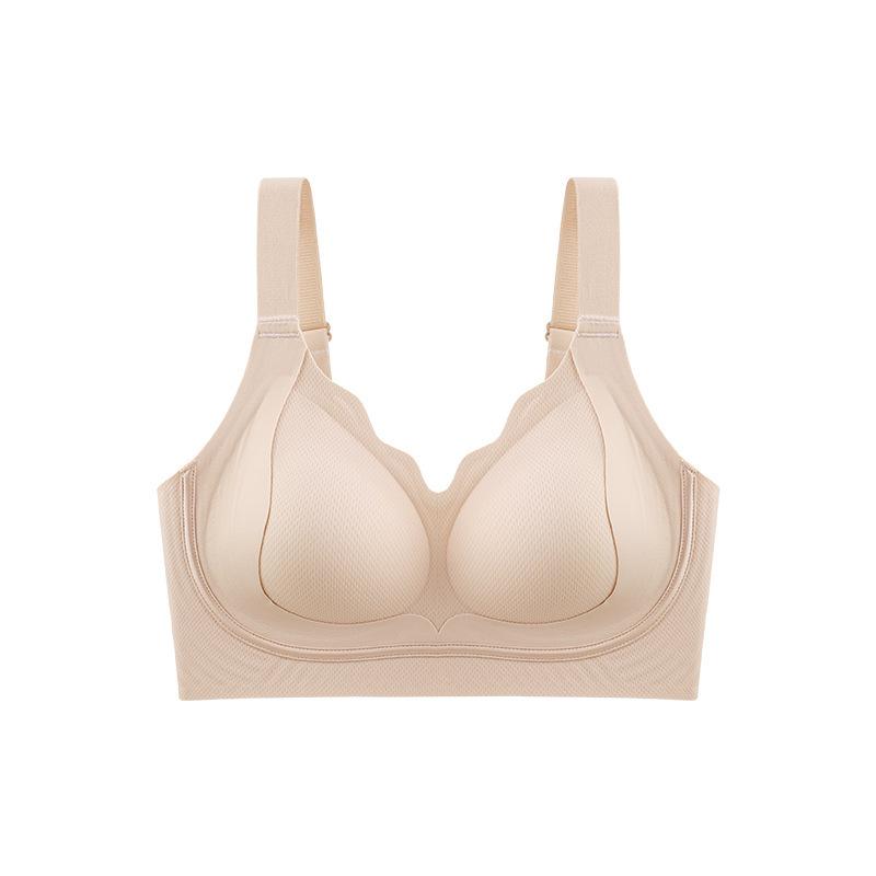 Traceless Liquid Foundation Underwear Big Breasts Show Small Gathering, Anti-sagging, Comfortable and Breathable Soft Support Bra