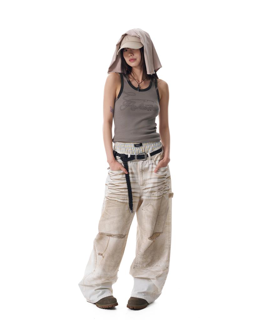 AAKAM Scarf Cap (Beige)