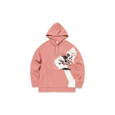 Li-Ning X Disney Joint Hooded Sweatshirt Men Hoodie Apricot Pink AWDQ595-4