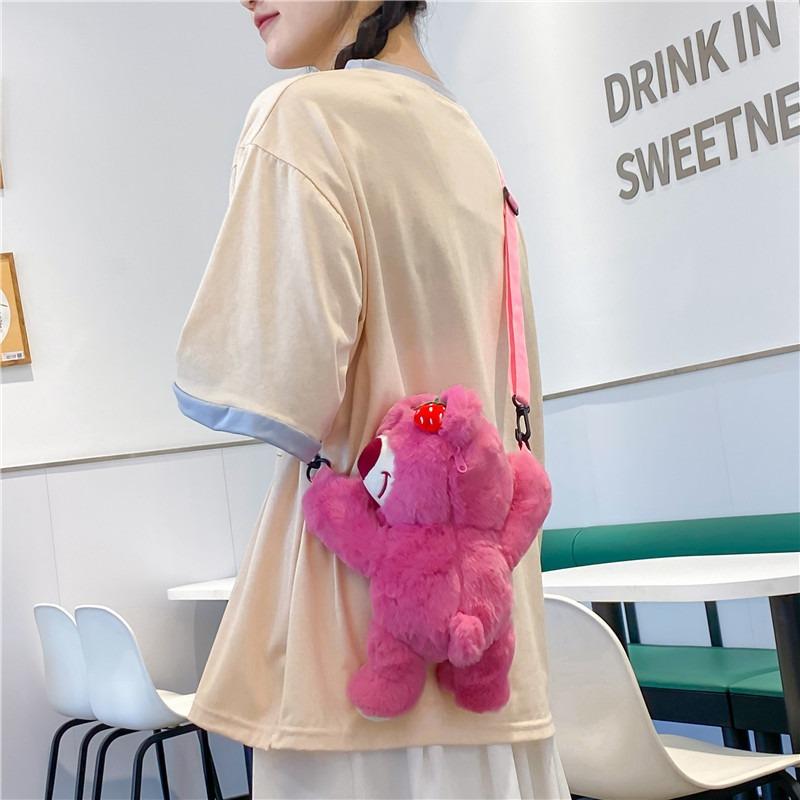 Cute Ugly Cute Bear Puff Cartoon Bag New Sweet Girl Heart One Shoulder Crossbody Doll Bag