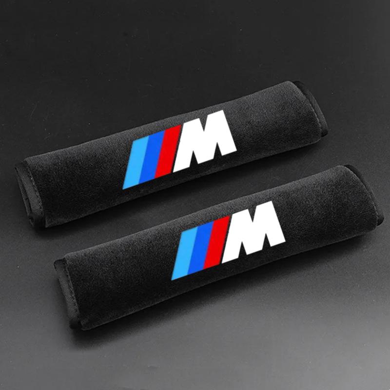 Car Seat Belt Leather Shoulder Protector Safety Belt 2pcs for BMW M E46 E90 E60 F10 F30 E39 E36 F20 E87 G30 E92 E91 X5 gjbf54