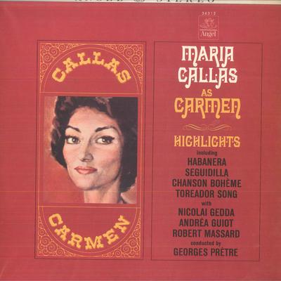 LP Record BIZET MARIA CALLAS NICOLAI GEDDA  Maria Callas As Carmen Highlights S36312 ANGEL US Classical Used