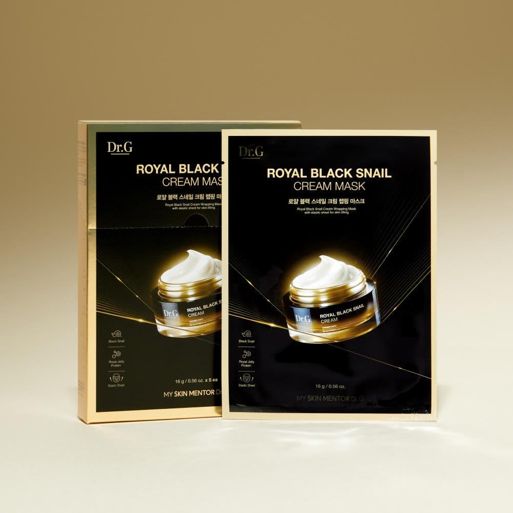 Dr.G Royal Black Snail Cream Mask Firming Nourishing Sheet Mask 10 Sheets (16g x 10)