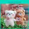 Adorable Plush Bear Keychain Cute Stuffed Animal Pendant For Bags And Gifts