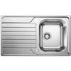 Évier Cuisine Inox Brossé 86 X 50 Cm, À Encastrer, 1 Cuve Égouttoir Réversible, BLANCO DINAS 45S, Garanti … Vie, Vidage Auto, Siphon