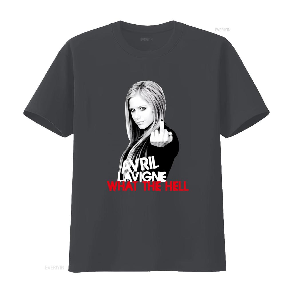 Avril Lavigne What The Hell T-Shirt Kanadische Sängerin Inspiriertes Design für Fans vintage gewaschen Grafik Streetwear Designer Kleidung