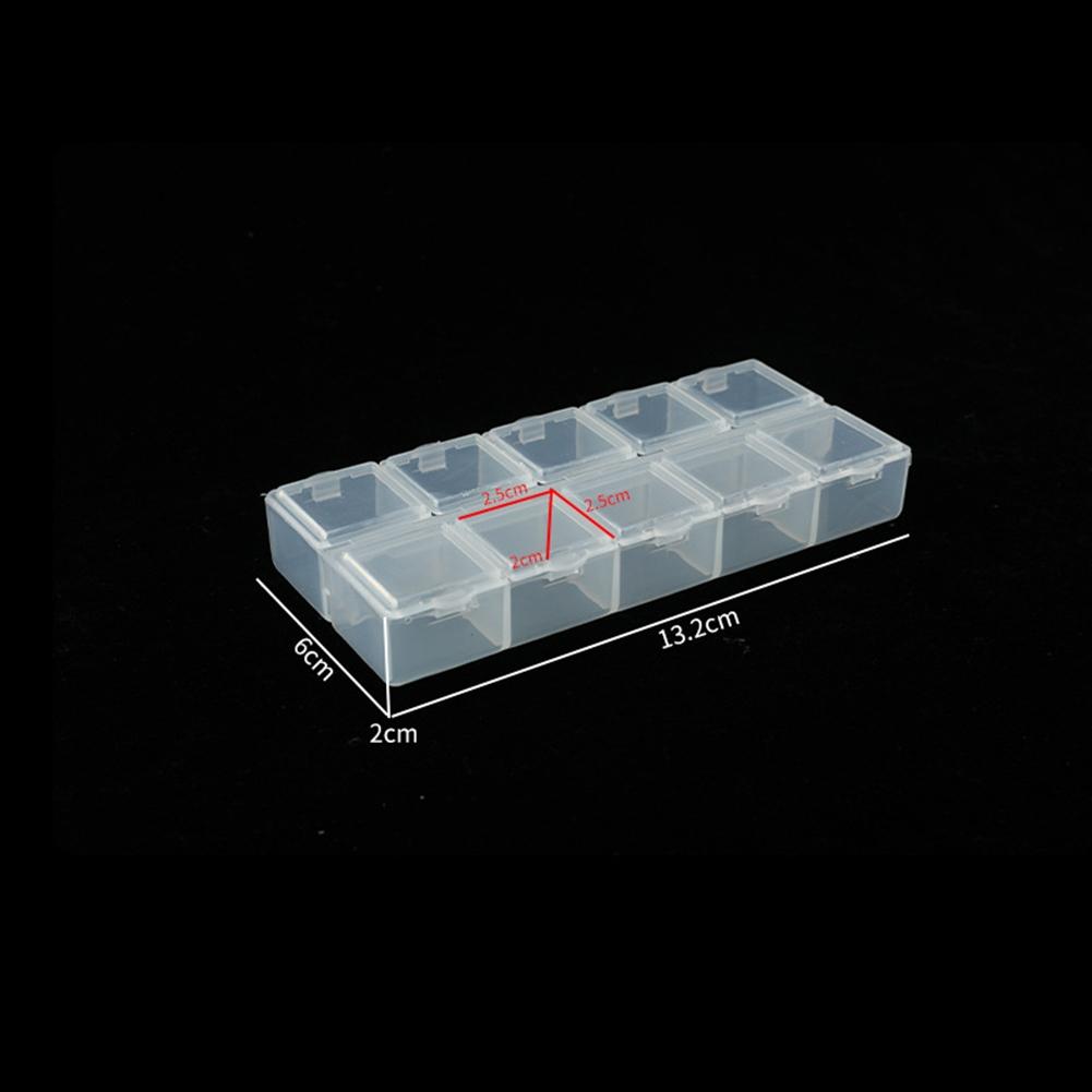 Practical 10 Grids Plastic Storage Box Perfect for Craft Parts and Chips
