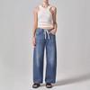 Women's New Casual Loose Wide Leg Drawstring Jeans
