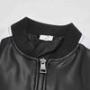 Puma T7 Kunstleder Bomberjacke mit Logo Lockerer Schnitt Retro Baseballkragen Reißverschluss Langarm Unisex Jacke 636319-01