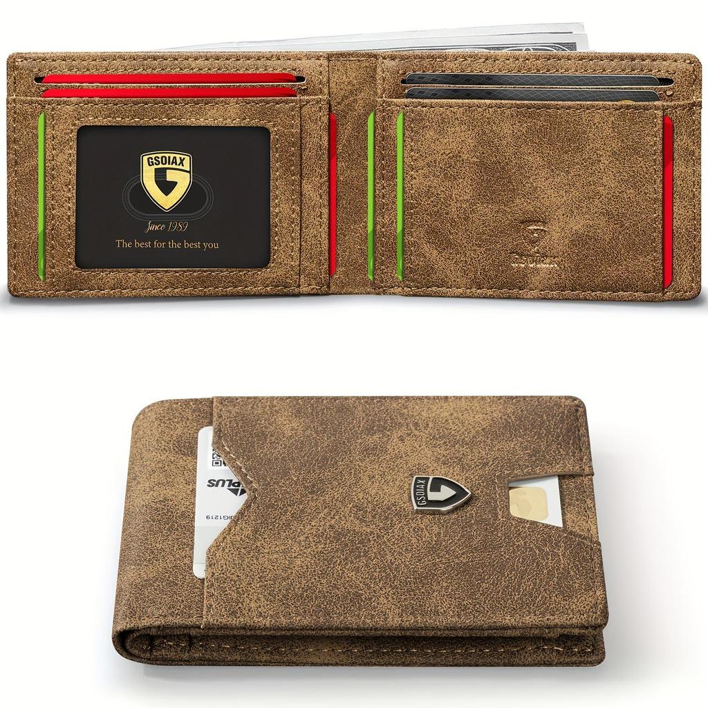 Men's Card Holder Wallet with Money Clip - Minimalist Style, Creative Gift