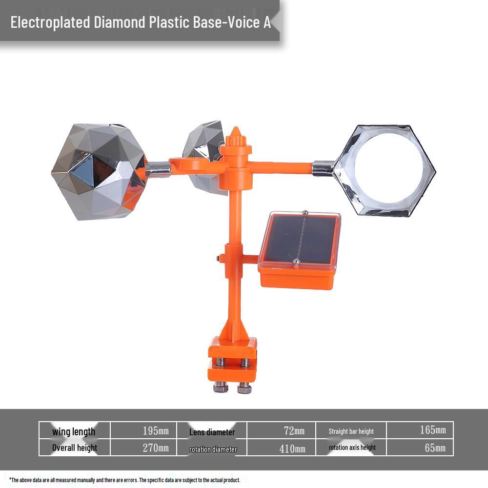 Odblaskowy odstraszacz ptaków zasilany energią słoneczną i wiatrową na farmy zewnętrzne i stawy rybne