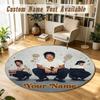 Round Rug Custom NameBruno Mars Pattern Non Slip Carpet Home Floor Decor