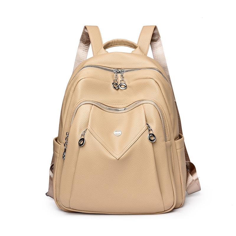 Schoolbag Vintage Premium Sense PU Women's Bag 1011 Spring New Fashion Backpack Women's Simple Travel Commuter