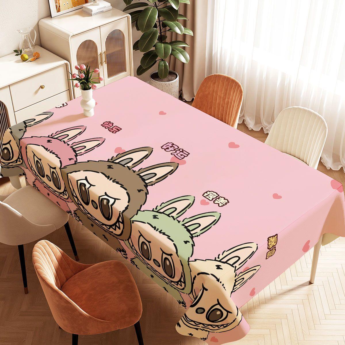 

Водонепроницаемая, Маслостойкая, Не требующая стирки и Стираемая Скатерть для кофейного столика, письменного стола, стола в общежитии, Милая скатерть 120 * 170CM