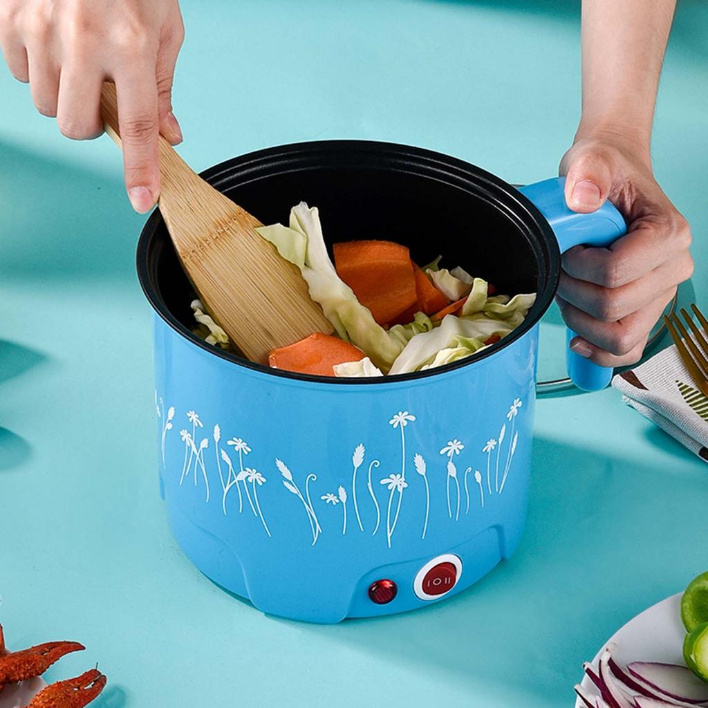 Pentole elettriche per uso domestico, portatili, multiuso, mini cuoci-ramen, mini pentola per cuoci-ramen, mini pentola per Shabu Shabu, ravioli, uova di Ramen fritte