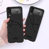 Twelve Constellations Case For Samsung Galaxy Z Flip 3 4 5G Black Hard PC Phone Housing Z Flip4 Luxury Coque Shell