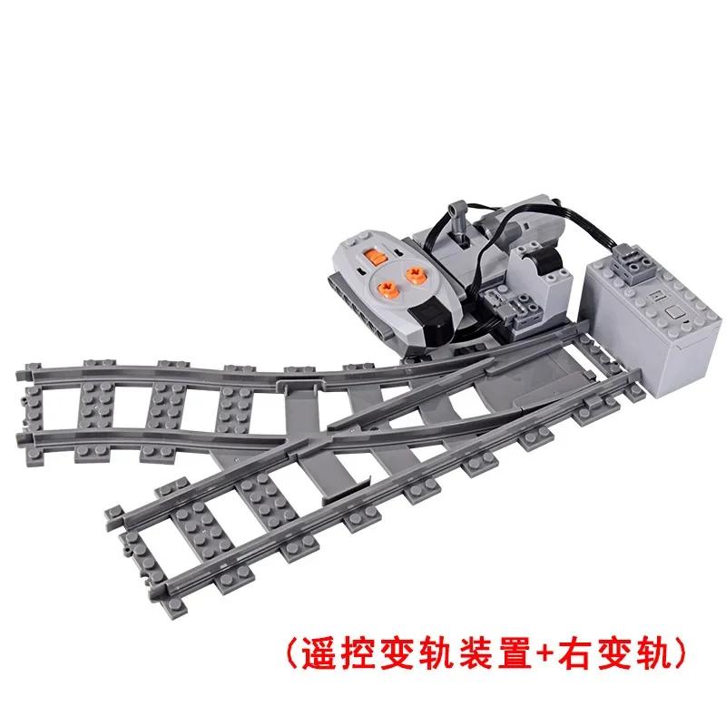 City Trains DIY Building Blocks Straight Curved Rail Bricks Parts Bridge Tunnel Model Soft Flexible Cross Tracks Railway MOC Toy