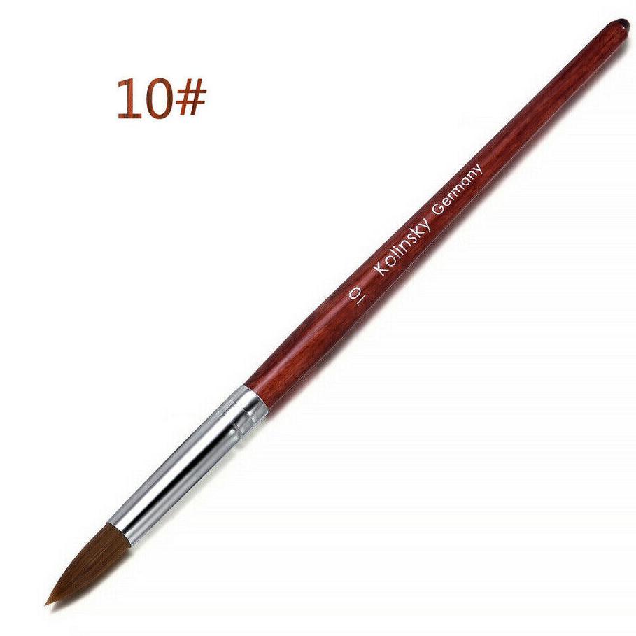 

Pro Kolinsky акриловая кисть для дизайна ногтей маникюрный порошок с деревянной ручкой маникюрный инструмент 10#