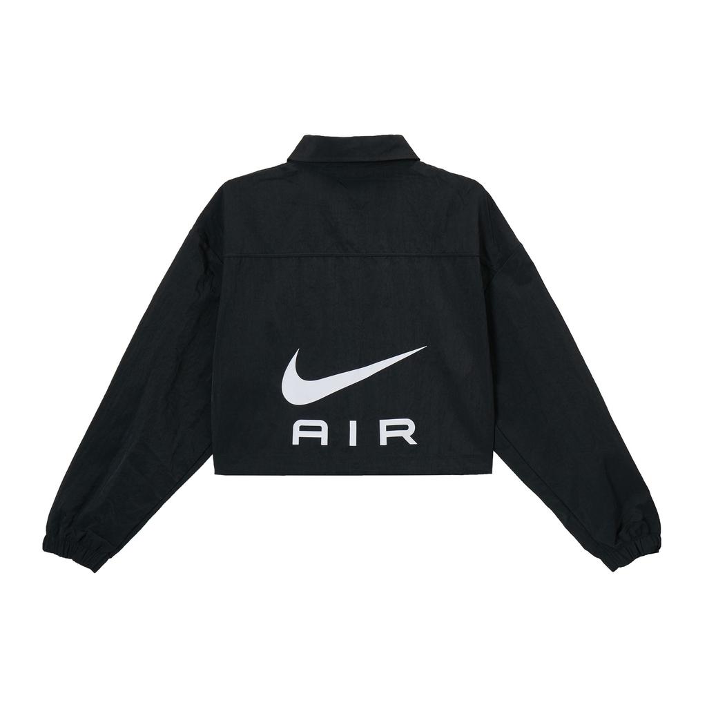 Nike Solid Color Square Neck Long Sleeve Jacket Women Jackets Black FB8078-010