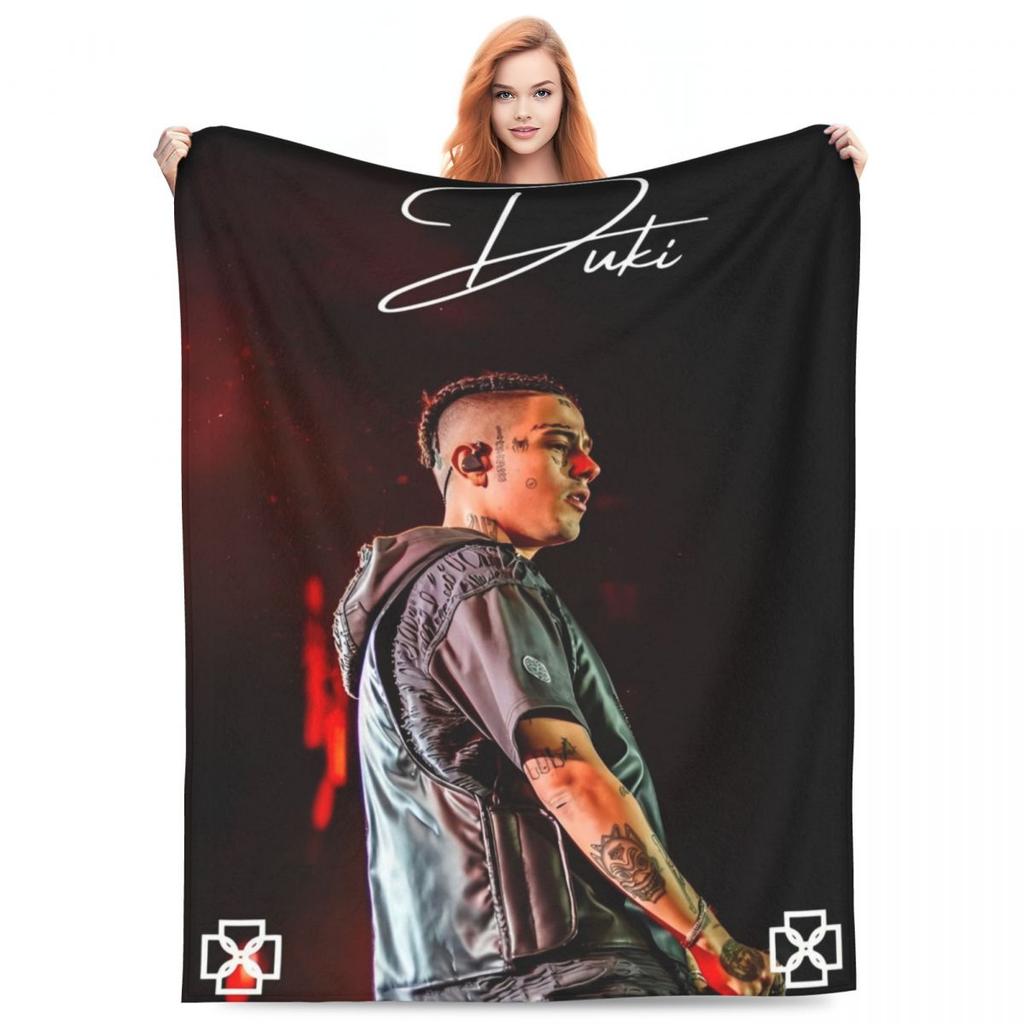 Duki Fleece Throw Blanket Reggaeton Latin Trap Pop Rap Blanket for Bedding Office Lightweight Bedspread