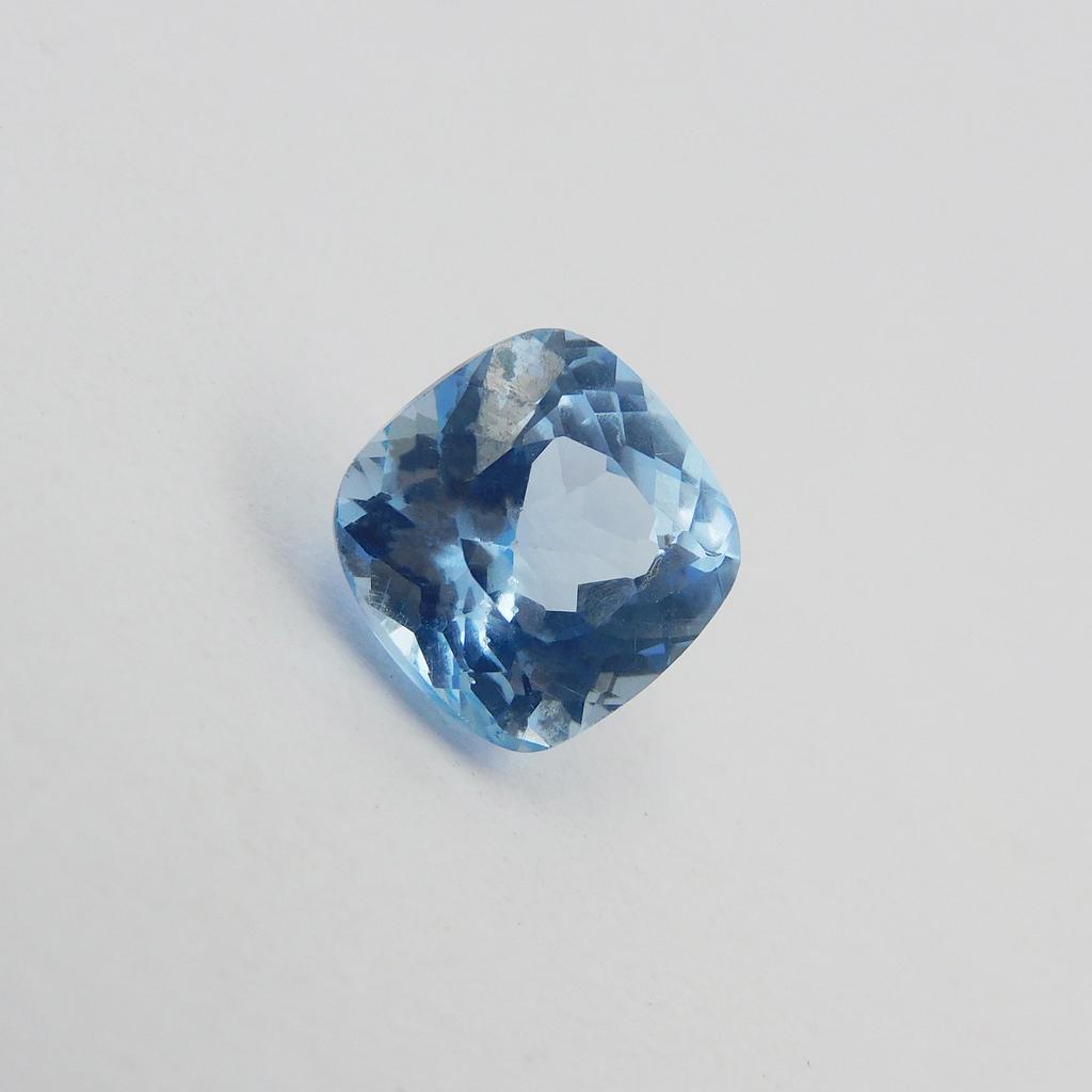 CERTIFIED 3 Ct Natural Blue Sapphire Square Cushion Cut Gemstone From Sri Lanka