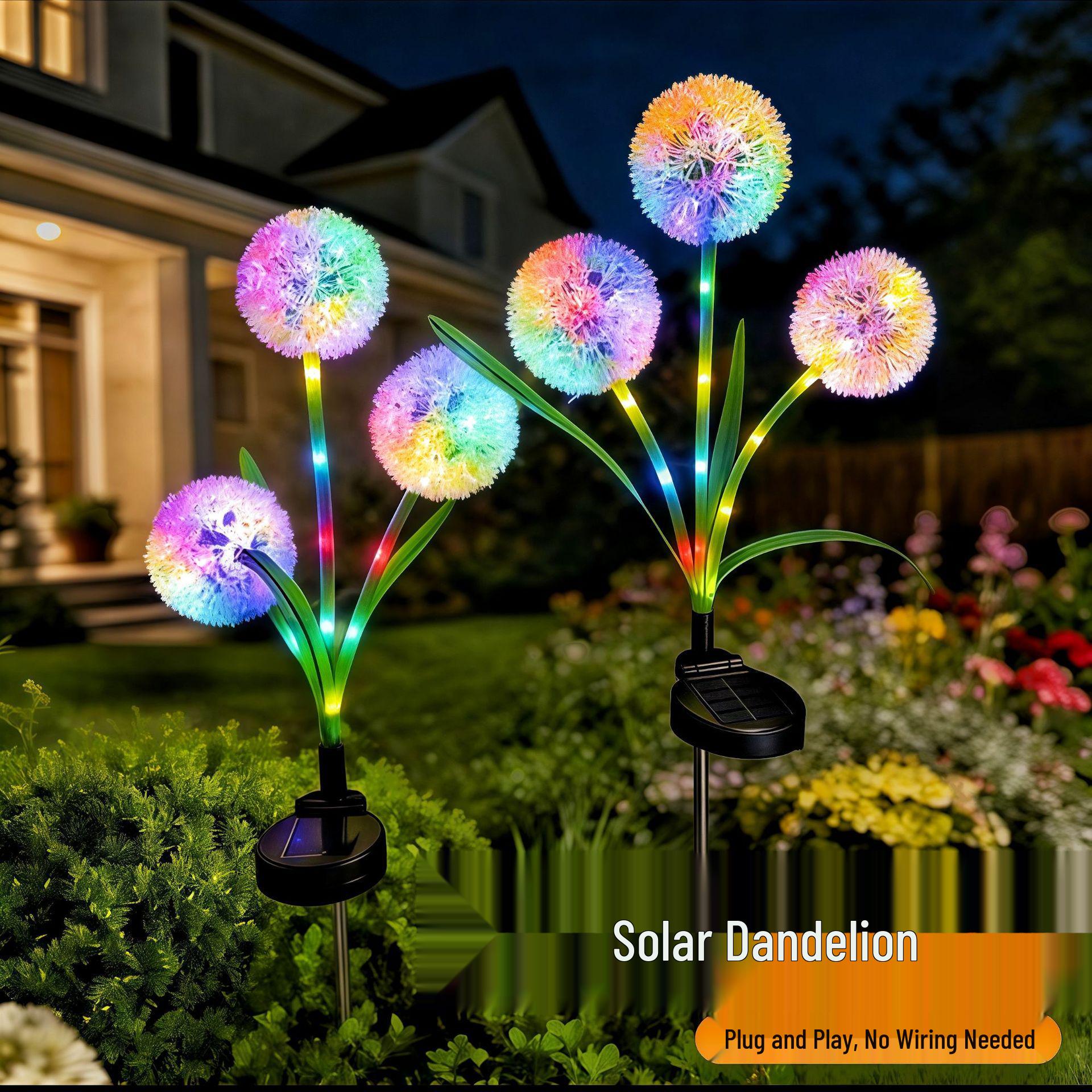 Solar LED Decorative Garden Lights: Colorful, Waterproof, Outdoor Landscape & Lawn Lights