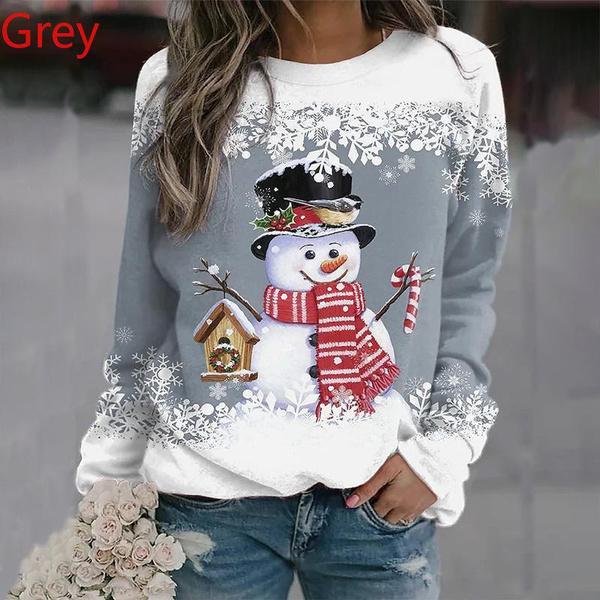Plus Size Christmas Shirts For Women - Funny Xmas Tops With 3/4 Sleeves