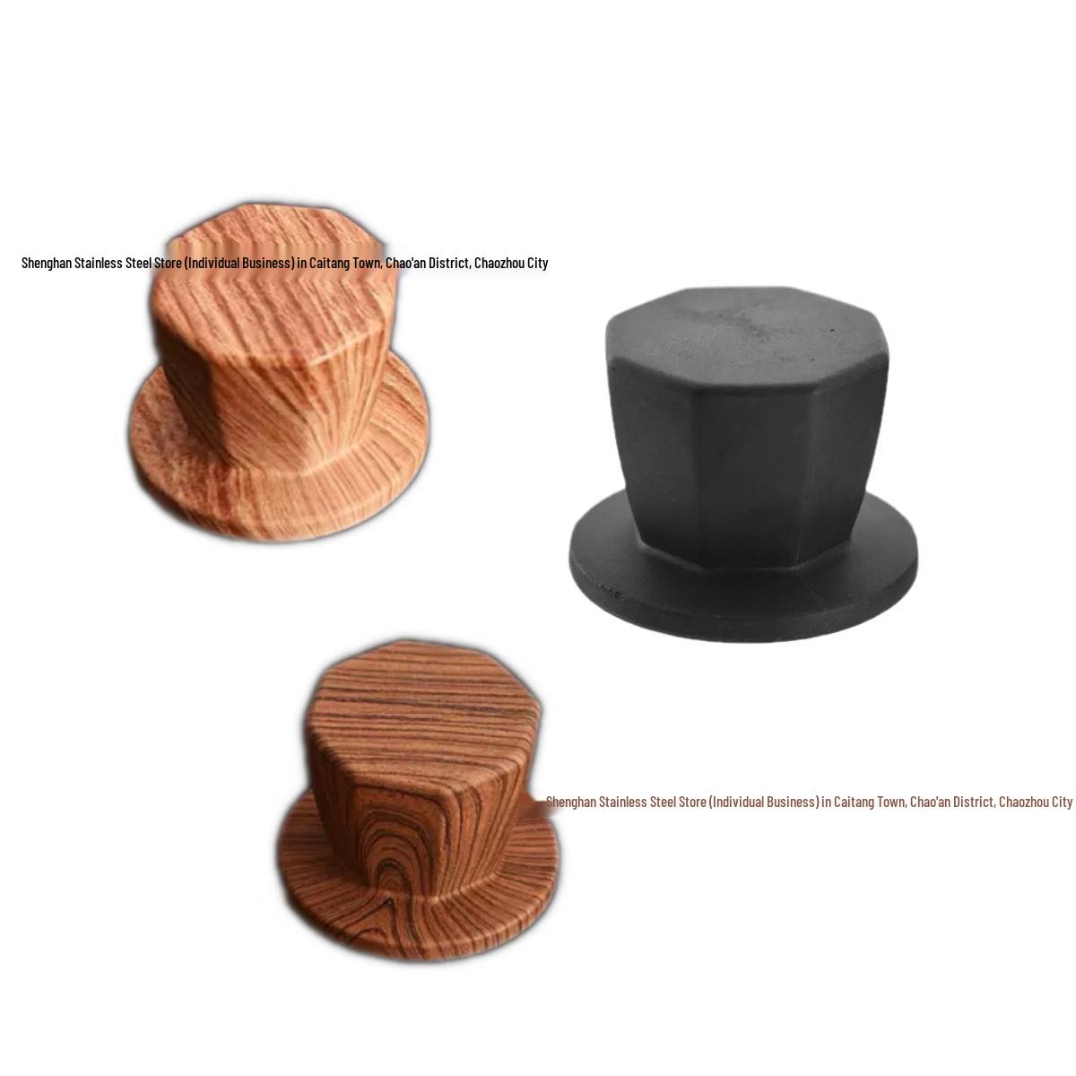 Баклитовая ручка для крышки кастрюли под дерево, термостойкая, универсальная, с ручкой против ожогов Black