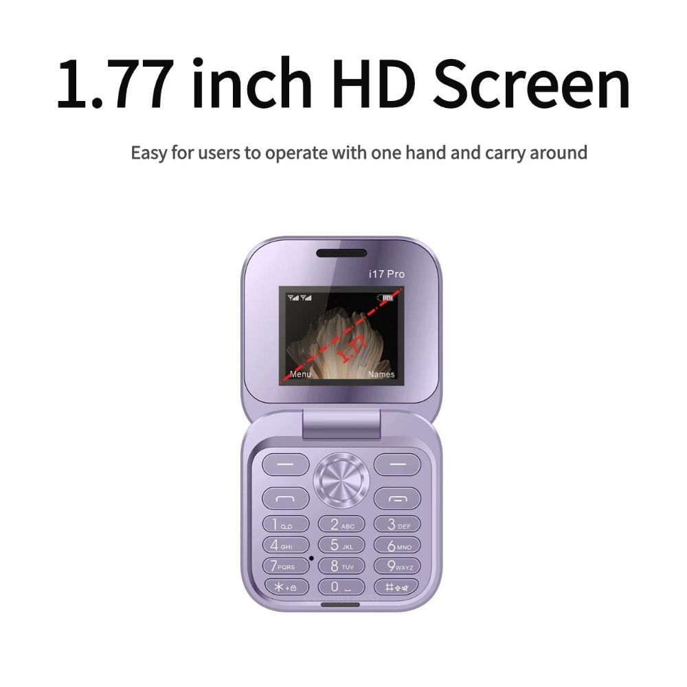 I17pro Flip faltbares Telefon Dual-SIM Dual-Standby Klapphandys Mehrsprachiges UKW-Radio