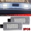 2PCS Car LED License Number Plate Light Lamp For Citroen C3 MK3 C4 C5 For Peugeot 207 CC 208 2008 308 II T9 Hatchback SW 3008