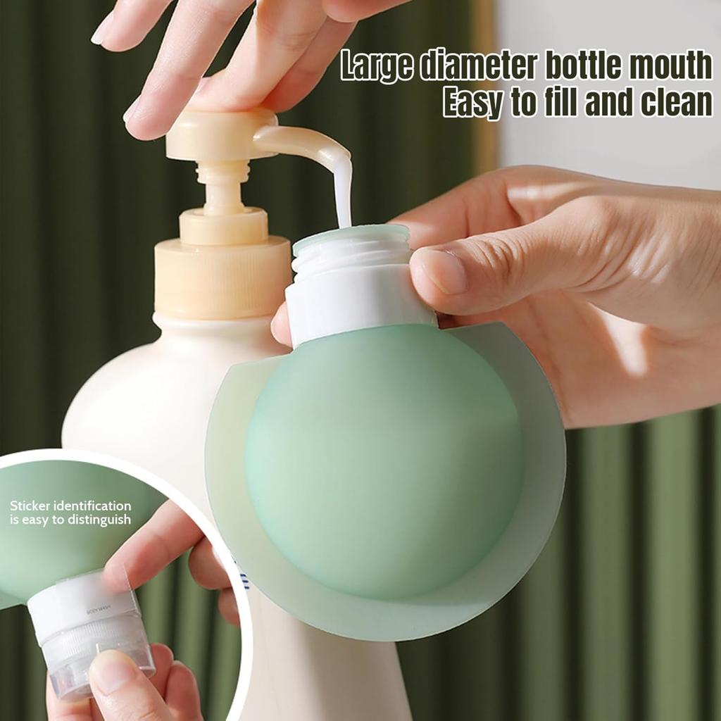 3pcs 90ml Travel Container Wide Mouth Leak Proof Travel Bottle Inverted In Reusable Silicone Travel Toiletries Bottle