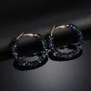 2023 Fashion 3 Colors Luminous Crystal Round Hoop Earrings Rhinestone for Women Punk Fashion Jewelry Accessories