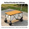 Camping Cart Tabletop Foldable Board Wood-Grain for Stalls, Campers