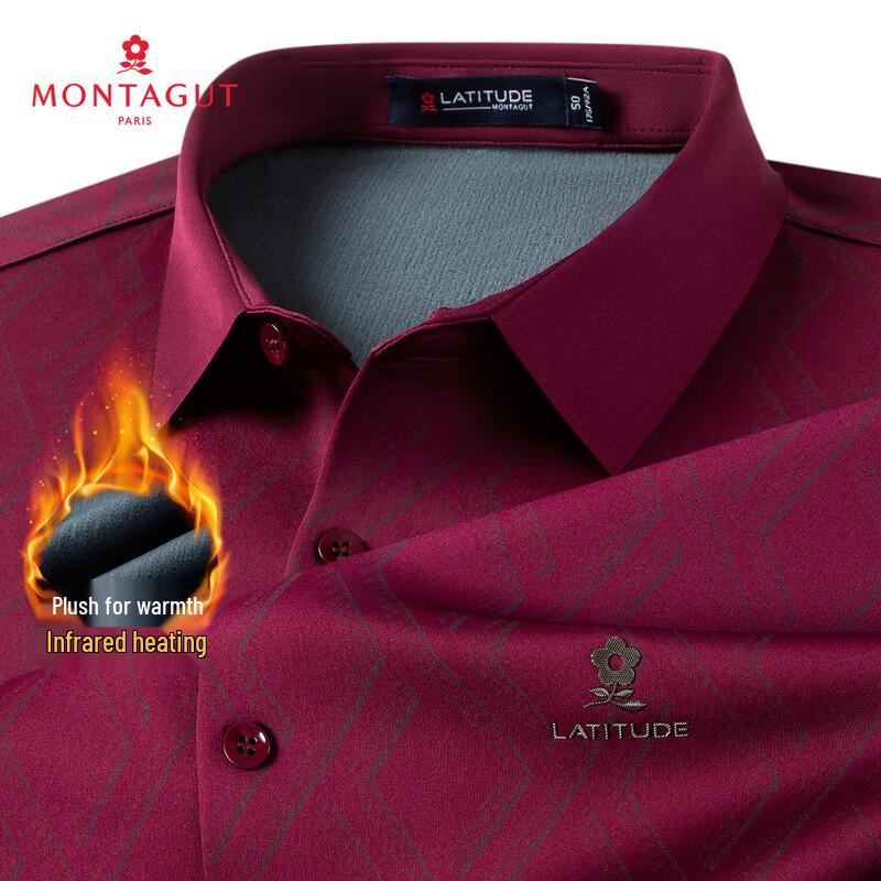 

Montagut Men s Fleece Lined Plaid Stretch Shirt 52