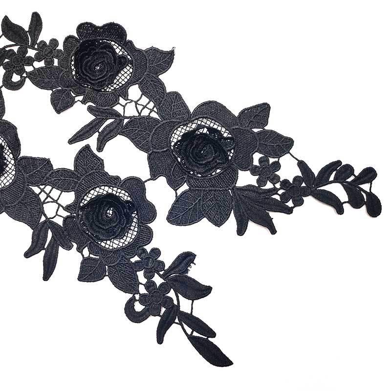 3D Hollow Water-Soluble Lace Embroidery Applique Accessory Set