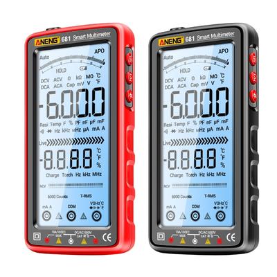 USB-wiederaufladbares Multimeter Digitales Voltmeter LCD-Bildschirm Automatische Bereichswahl MultiTester Kapazität Widerstand Frequenz