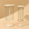 Necklace Holder Organizer Jewelry Tree Stand With 12/18 Metal Hooks Wooden Necklace Display Tower For Home Or Show Selling Use