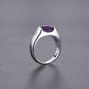 Natural Amethyst Ring, Light Luxury S925 Sterling Silver Seiko Inlaid Natural Colored Treasure Ring